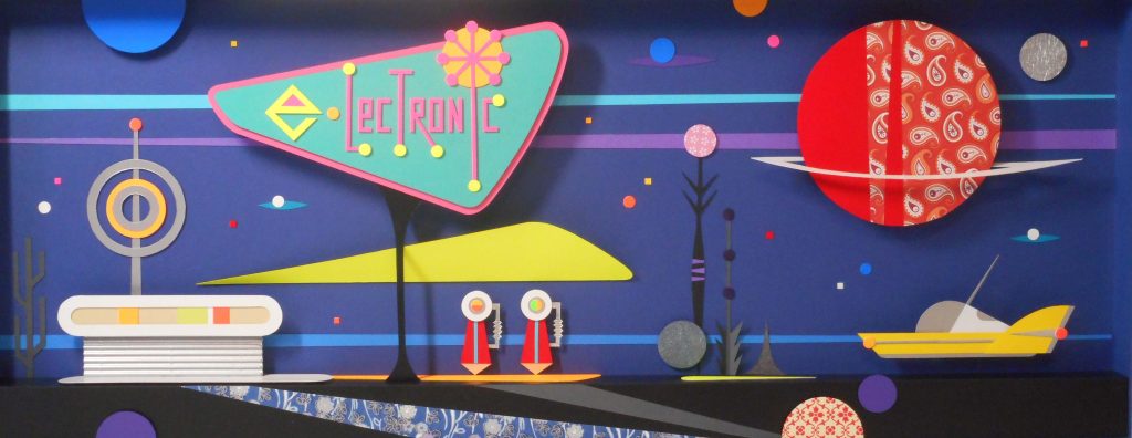 cuadro gasolinera futurista